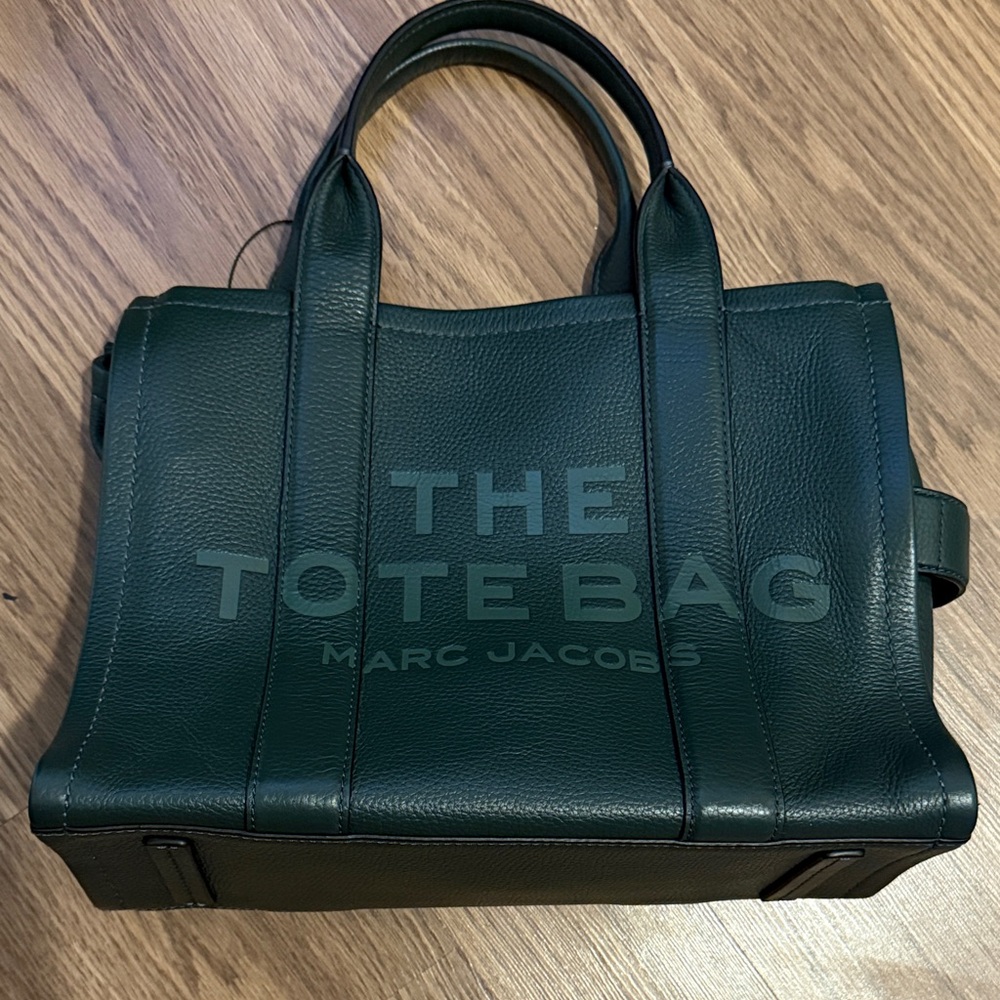Marc Jacobs Dark Green Leather Tote